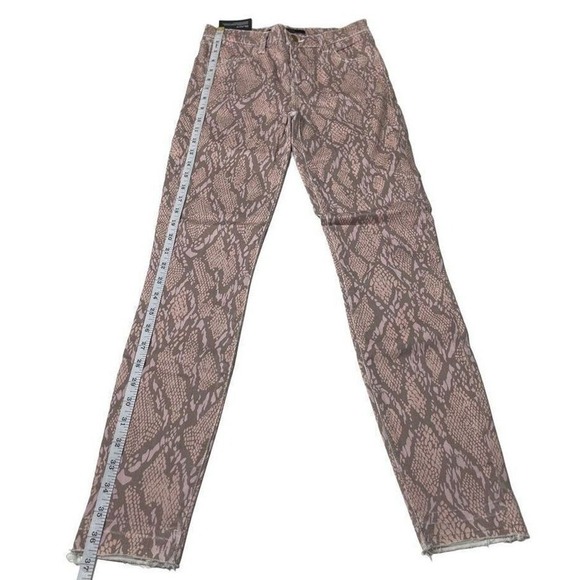 J Brand Alana Mid Rise Crop Skinny Ankle Photo‎ Ready Snake Print Jeans Size 23 - Picture 7 of 14